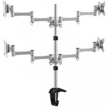 TooQ DB2023TN-S - Soporte de mesa giratorio e inclinable para 4 monitores o TVs LED/LCD,