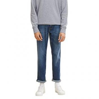 Vaquero de hombre Tom Tailor Marvin Straight Used Azul Medio Talla 38/32
