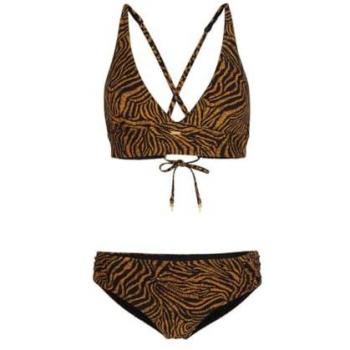 O'Neill Teaser Bikini Set negro, bikini de dos piezas, color negro, con copas suaves y sin aros, tirantes ajustables, parte inferior de corte clásico, tejido resistente al cloro y secado rápido