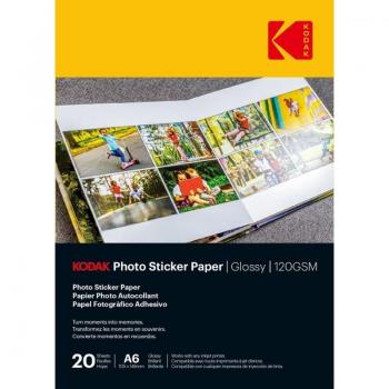 Papel Fotográfico Brillante Adhesivo A6x20 120gsm