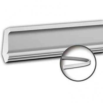 Cornisa Decorativa Flexible Neoclásica Blanca 2 m - Moldura de Estuco Profhome