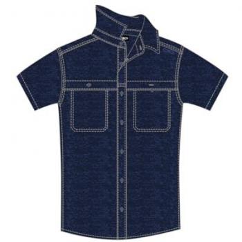 CMP Men's Short Sleeve Shirt 33s5767 - Blue Melange