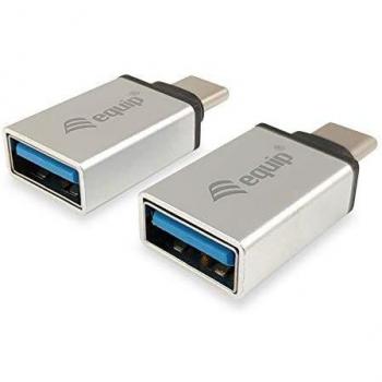 Equip - Adaptador USB Tipo C a USB Tipo A, Pack de 2 Unidades, Referencia 133473