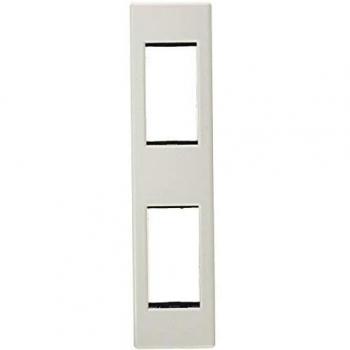 Placa + Soporte BTicino Livinglight 1+1 Módulo Blanco - Diseño Impecable