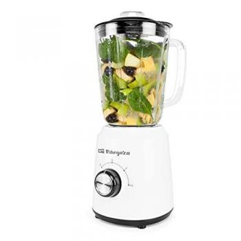 Orbegozo BV 5040 - Batidora de Vaso, Capacidad 1.5 L, Cuchilla Acero Inox, 2 Velocidades, Turbo, 500 W