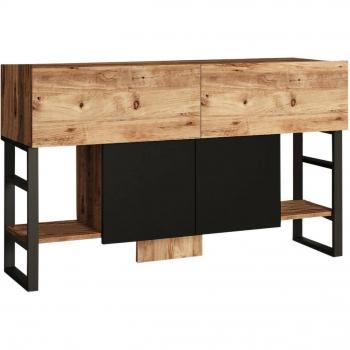 Consola Multiusos Efecto Madera Roble 139x43 cm