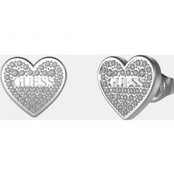 Guess JUBE02173JWRHT-U Pendientes Studs Party Corazón de Acero con Circonitas