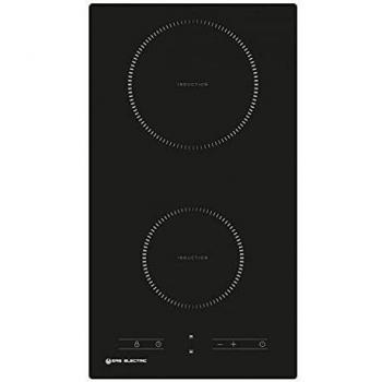 EAS ELECTRIC SMART TECHNOLOGY | EMIH030-2F | Placa de inducción flexible 30cm de ancho | 3 zonas de cocinado | zona de mayor diámetro de 18cm | detector de recipientes | Temporizador