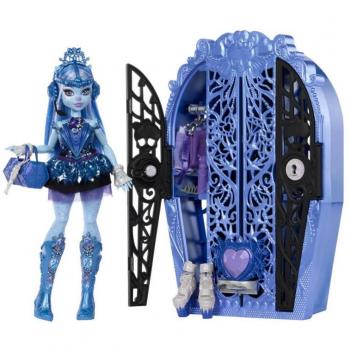 Muñeca Abbey Bominable Skulltime de Monster High con armario y accesorios