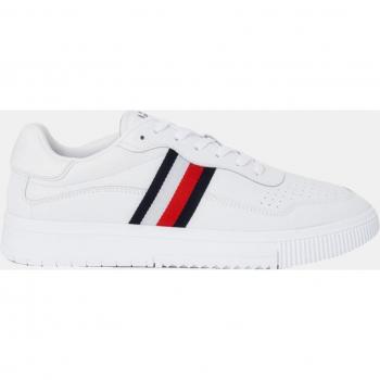 Tommy Hilfiger Men's Supercup Leather Trainers - White - Size 10 / FM0FM04824 - Size 44