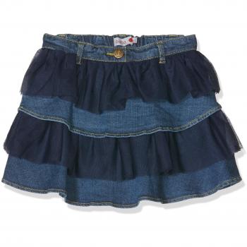 boboli Denim Ruffle Skirt For Girl, Falda para Niñas, Azul