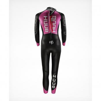 Traje de neopreno HUUB Alpha Beta para mujer, color negro y rosa, talla ML