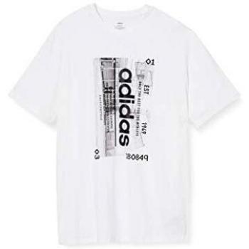 adidas M Stdm Gr T Camiseta de Manga Corta, Hombre, White/Black, XL