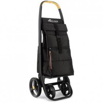 Rolser Carro de Compra 4 Ruedas Plegable con Bolsa Térmica CLEC Termo Polar 8 Plus Lemon, Capacidad 45L