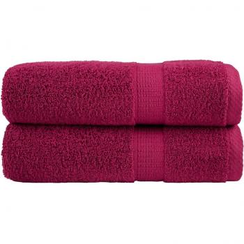 Toallas Premium SOLUND 2 piezas Burdeos 50x100 cm 600gsm