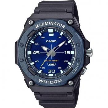 Reloj Casio Hombre Analógico Estándar con Correa de Resina y Dial Azul Cuarzo MW-620H-2AV 100M