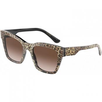 Dolce & Gabbana DG4384 Sunglasses, Color: 316313, Style: Square, Gender: Women's, Size: 53 MM, Multicolor