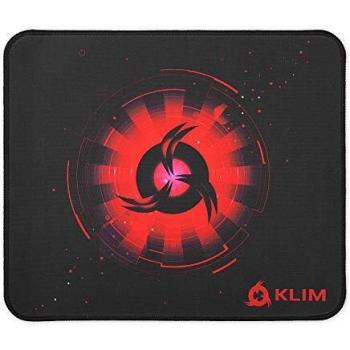 KLIM - Alfombrilla de ratón M - Superficie Amplia - Alfombrilla de ratón Gaming Grande - Base de Goma Antideslizante - Superficie con Textura de Alta precisión - 320 x 270 x 4 mm - Rojo
