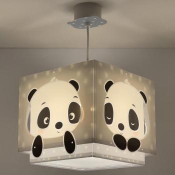 Lámpara colgante infantil Dalber Panda azul con diseño de panda, color azul, adecuada para habitaciones infantiles, fabricada en materiales seguros y duraderos
