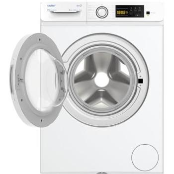 Lavadora Carga Frontal Sauber 8 Kg 1000 RPM Clase A Blanco con Programa Extra Rápido y Media Carga Avanzada