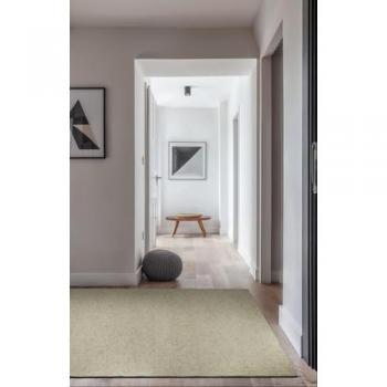 Alfombra moderna de tejido plano beige 200x280 cm - colección Mist Crema Solar - Amarillo 200x280cm