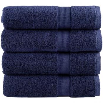 vidaXL Toallas de mano 4 uds 100% algodón 50x100 cm 600 gsm Color Dorado, Antracita, Azul y más