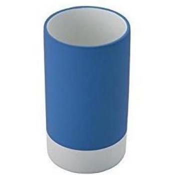 Gedy MZ981100300 Vaso, Azul, 6.4x6.4x11.7 cm