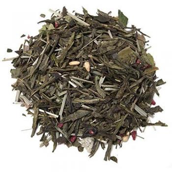 Aromas de Té - Té Verde Sencha y Blanco Pai Mu Tan Sorbete Granadino - Fresco Dulce y Suave - Con Fruta del Dragón, Limonaria, Kiwi Liofilizado, Frambuesa y Granada, 75 gr.