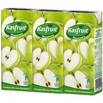 Kas Néctar de Manzana a Partir de Concentrado con Edulcorantes y Vitaminas - Paquete de 3 x 200 ml - Total: 600 ml