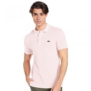 Polo Lacoste PH4012-00 para Hombre - 100% Algodón, Slim Fit, manga corta, color rosa, talla 3XL