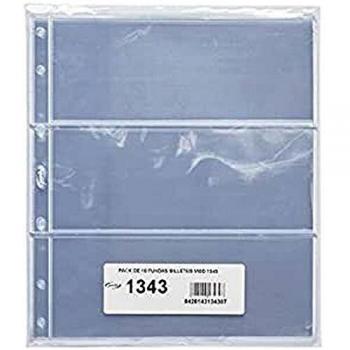 Pardo 134300 - Pack 10 fundas billetes universales, 3 departamentos