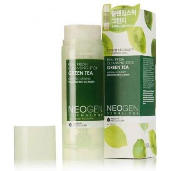 Neogen Dermalogy Real Fresh Cleansing Stick Green Tea 80g - Cosmetics, Cleansing Stick, Green Tea Extract, Gentle Formula, Travel-Friendly, Hydrating, pH Balanced, Suitable for All Skin Types
