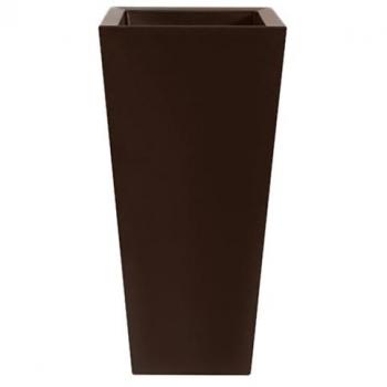 Maceta Wellhome Civic 100 Blanco de Polietileno, Ø50x100cm, Fácil Limpieza, Doble Fondo