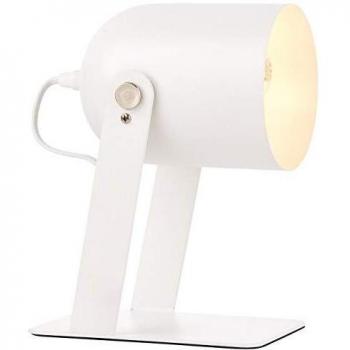 Lámpara de Mesa Yan Blanca E27 30W con Interruptor de Cable, Altura 29cm