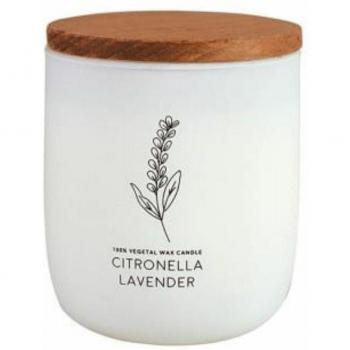 Cerabella Vela Citronela Lavanda en Vaso Blanco 7x9 cm