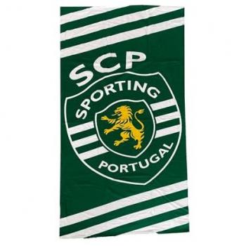 Toalla de Microfibra Sporting Lisboa 180x90 cm, color verde con escudo del Sporting CP
