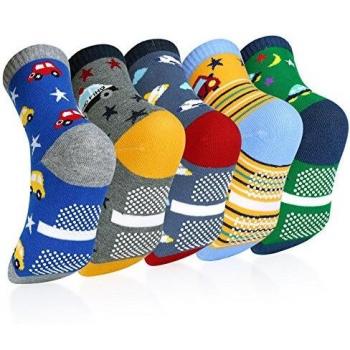 VBIGER 5 pares Niños Calcetines de Invierno Algodón Caliente Antideslizantes Calcetines 3-5 Años