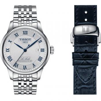 Reloj Tissot Le Locle Automático Powermatic 80 Edición 20 Aniversario 39mm Color Plata