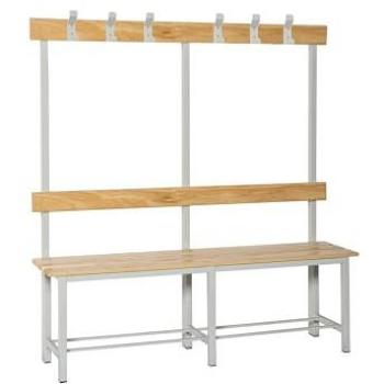 Banco de Vestuario Desmontable con Perchero Simon Rack 150x160x35 cm, Gris