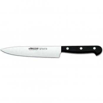 Arcos Serie Universal, Cuchillo Cocinero, Hoja de Acero Inoxidable Nitrum 170 mm, Mango de Polioximetileno, POM Color Negro