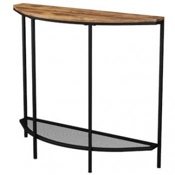 Mesa Consola Fyrk, Roble Rústico, 92 x 81.5 cm con Estante Abierto