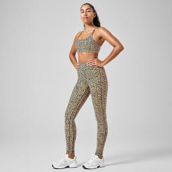 Malla larga Casall Essential Printed Tights para mujer, color marrón y negro, talla 36