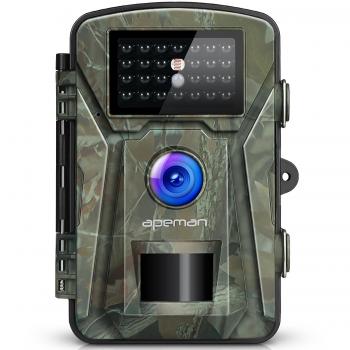 APEMAN Cámara de Caza 2.4 LCD Trail Cámara con 26pcs LEDs de 940nm IR Invisibles Visión Nocturna con hasta 20M Cámara de Fauna con Protección de Salpicaduras
