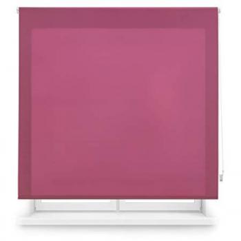 Estor Enrollable Translúcido Liso Fucsia Modelo ARA - Fácil Instalación Pared o Techo - Tacto Suave - 140x175 cm