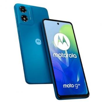 Smartphone Motorola Moto G04, 6.56 pantalla, procesador UNISOC T606, 4 GB RAM, 128 GB almacenamiento, color Azul