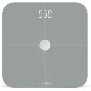 Báscula de Baño Inteligente Dayron Health con App, 12 Indicadores de Salud, Conectividad Android e iOS, Capacidad para 8 Perfiles de Usuario, Función de Auto Apagado,