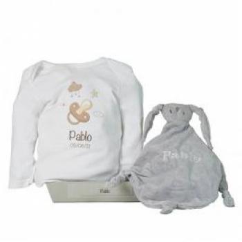 Canastilla personalizada Bebé de París - Gris