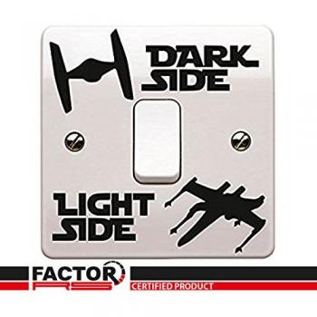 Star Wars Temático Lazo Combatiente y - X wing Oscuro /Lado De La Luz Adhesivo Pegatina De Vinilo Dormitorio Infantil Lightswitch Pared