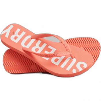 Superdry Code Essential Women's Flip Flops - Coral Orange Size Small
