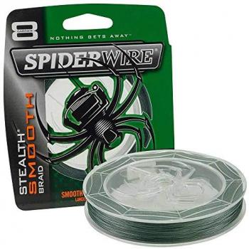 Spiderwire Línea Trenzada Stealth Smooth 8 - Filo trenzado de 300 m, color verde musgo, diámetro de 0.29 mm